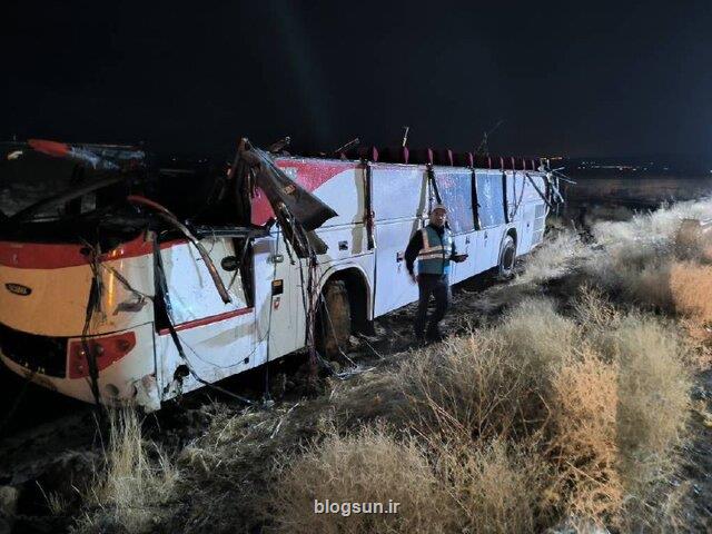 جزییات واژگونی اتوبوس زوار کربلا در جاده قروه